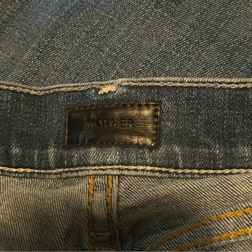 Mother Jeans Insider Crop Step Fray Not Rough Enough Blue Denim Women's Size 30 - Picture 12 of 15